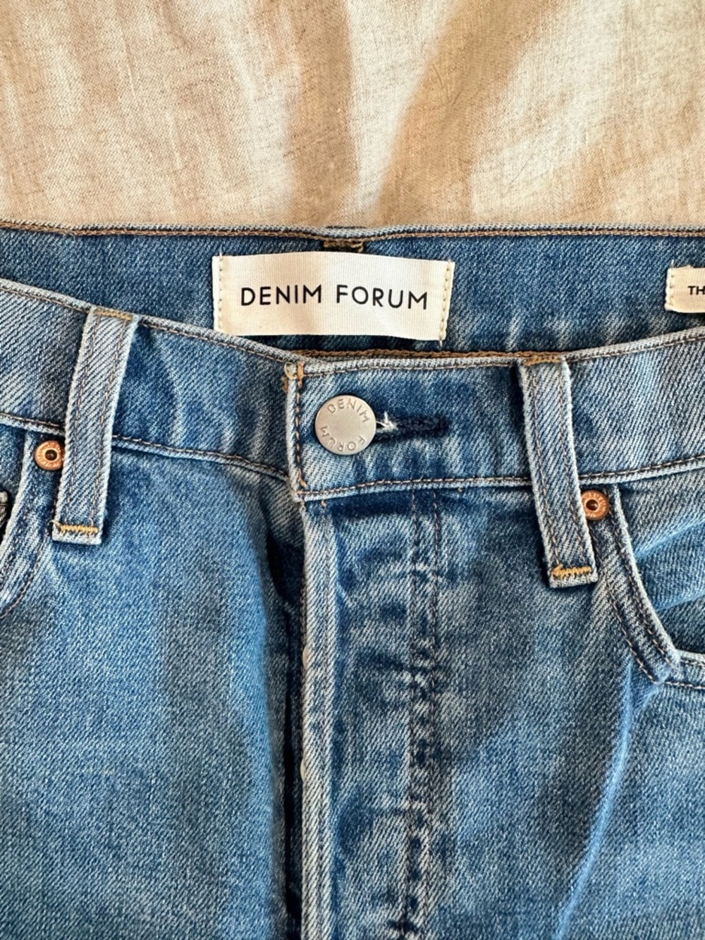 Aritzia Denim Forum Light Blue High-Rise Jeans - Picture 2 of 14